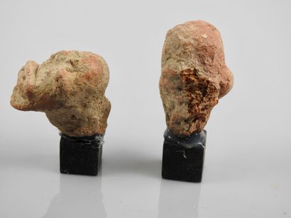 null Heads, terracotta from the medieval cultures of the Niger Valley.