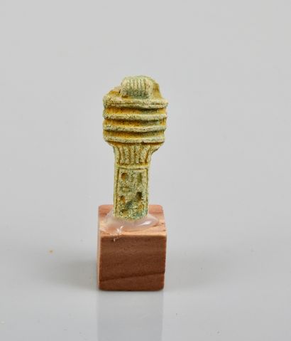 null Djed pillar symbol of balance.frit style of the Low Period.as is.

H :4cm.