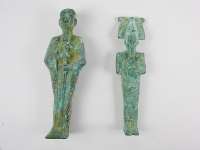 Dieu Ptah et Osiris. 
Bronze.Style Basse...