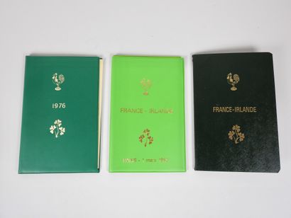 null Rugby. Irlande. France. 1976. 1980. 1984. PArc des Princes. Ensemble de trois...