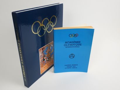 null Olympic Games. Two books: a) "L'Olympisme par l'affiche" by Monique Berlioux....