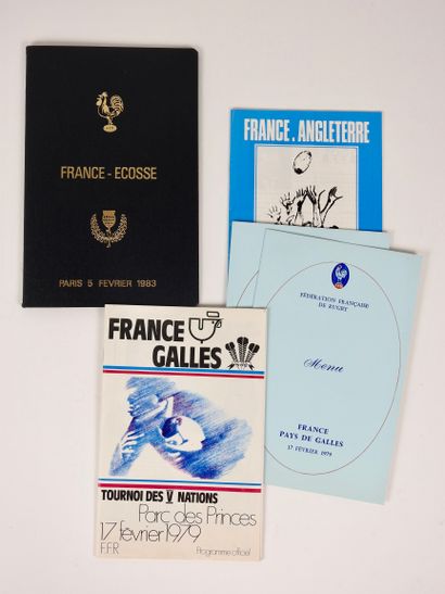 null Rugby. France. Galles. Angleterre. Ecosse. 1979. 1982. 1983. a) Programme du...