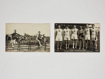 null Games. Olympics. Paris 1924. 110m hurdles. 2 cpa AN number 148 and 337 : a)...