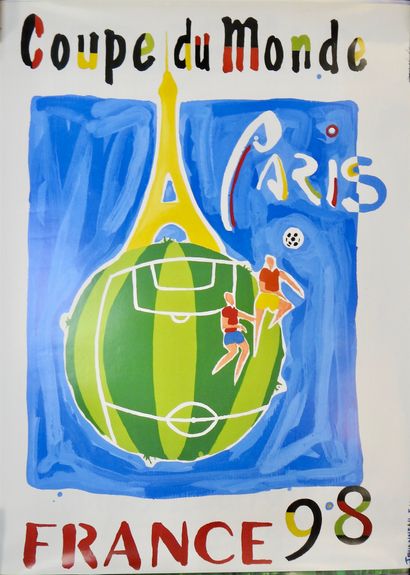 null Football. World Cup 1998. Fourteen official posters, including 5 ex of St Denis...