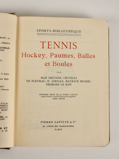 null Ball sports. Tennis. Field hockey. Palm. Nice copy of this classic of the "Bibliothèque...