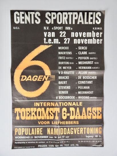 Cycling. Merckx. Six Jours. Original poster...
