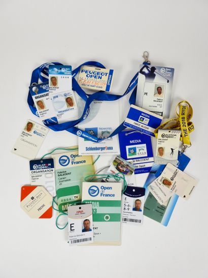 null Golf. Ryder cup. French Open. Set of 22 press accreditations, BE where we find...