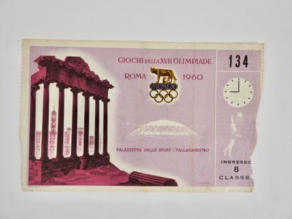 null JO. Rome 1960. Un billet coupé. 134,