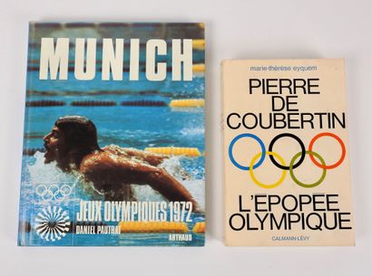 null Jeux Olympiques. Coubertin. Munich 1972. Deux livres neufs : a) Pierre de Coubertin,...