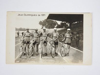 null Jeux Olympiques. Paris 1924. Cyclisme. Champion olympique. Carte photo AN, 458,...