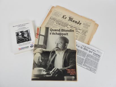 null Omnisport. Blondin (Antoine) (1922-1991). Trois pièces sur l'inégalable et électrique...