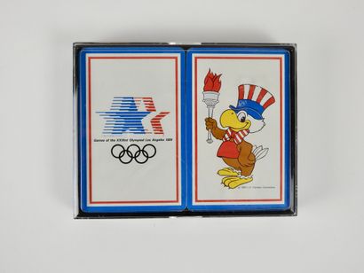 null Olympic Games. 1984 Los Angeles. 2 sets of new playing cards with official logos,...