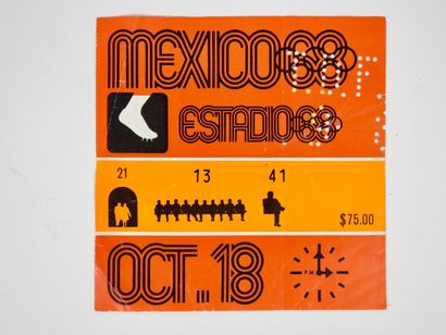null OLYMPIC GAMES. Mexico City 1968. Beamon. Ticket. This 18. 10, the American long...