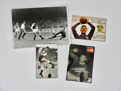 null Football. Fontaine (Just). Four documents: a) large original press photo of...