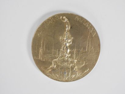 null OJ. Antwerp 1920. Medal. Winner. Extremely rare winner's medal, with on the...