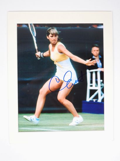 null Tennis. Evert-Lloyd (Chris). Autographe. La belle Américaine, née en 1954, a...