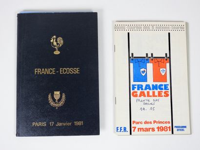 null Rugby. France. Ecosse. Galles.Tournoi 1981. Deux programmes a) le prestige (22x14,5)...