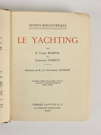 null Aviron. Sports de l'eau. Voile. "Le Yachting" par Clerc Rampal et Fernand Forest,...