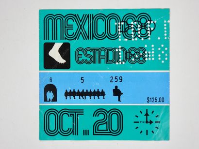 null OLYMPIC GAMES. Mexico City 1968. Fosburry. Ticket. This 20. 10. The American...