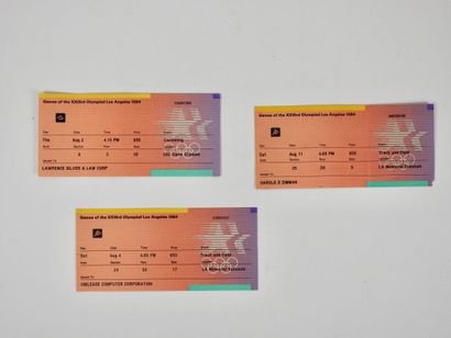 null OLYMPICS. Los Angeles 1984. Three tickets used, track and field, swimming.....