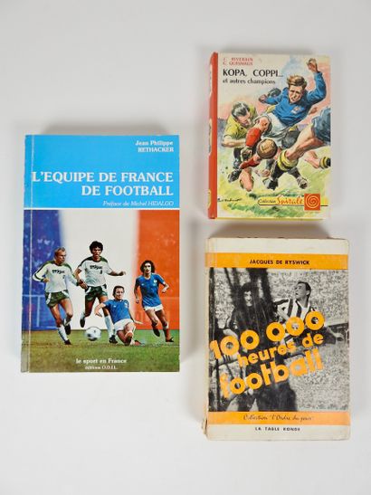 null Football. Three books: a) Kopa, Coppi, Fangio and Cerdan by Riverain and Quesniaux,...