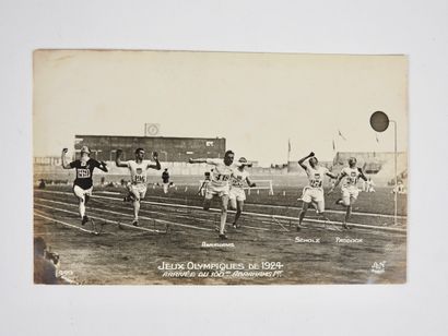 null Olympic Games. Paris 1924. Athletics. 100m. Olympic champion. Sublime photo...