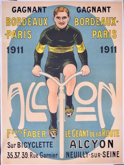 null Paris. Alcyon. Luxembourg. Neuilly. Amazing original canvas poster. "Winner,...