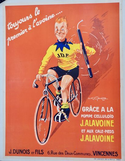 null Cycling. J.Alavoine. Pump. Footrest. Accessories. Beautiful original canvas...