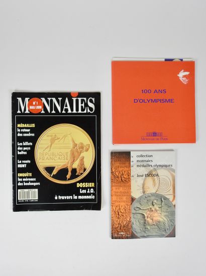 null JO. 1992. 1994. Médailles. Monnaie. Albertville. Trois pièces : a) catalogue...
