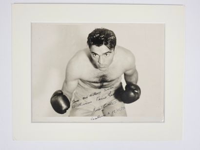 null Boxing. Cerdan. Autograph. Very nice original photo (Ste Jeff Dickson) of Marcel...