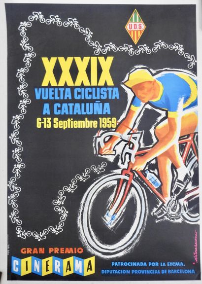 null Cyclisme. Catalogue. Espagne. Barcelone. Poblet. Affiche de la XXXIX édition...