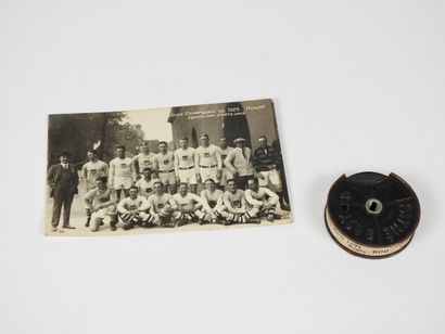 null Olympic Games. Paris 1924. Rugby. Two pieces: a) AN photo card, number 99 of...