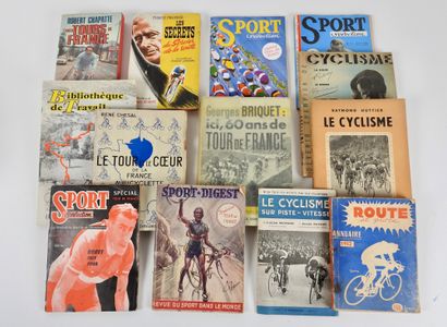 null Cycling. Literature. Nice set of 14 titles: a) Annuaire Route et Piste de 1952,...