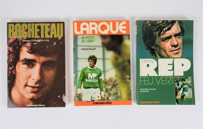 null Football. Les Verts. Larqué. Rep. Rocheteau. Three new books autographed on...