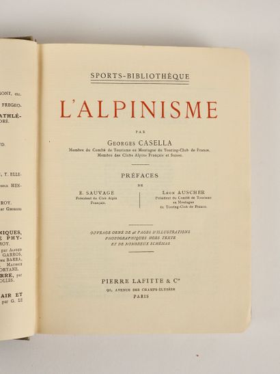 null Sports d'hiver. Alpinisme. Dans ce volume "L'Alpinisme" (20x15), Georges Casella,...