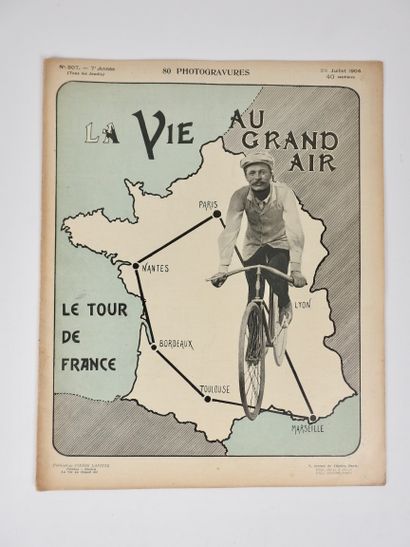 null Cyclisme . Garin 1904. Numéro de la Vie au grand air du 28 juillet 1904 avec...