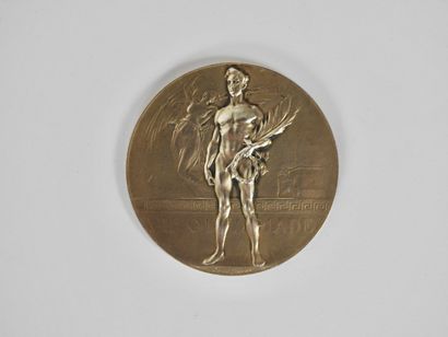 null JO. Anvers 1920. Médaille. Vainqueur. Rarissime médaille de vainqueur, avec...