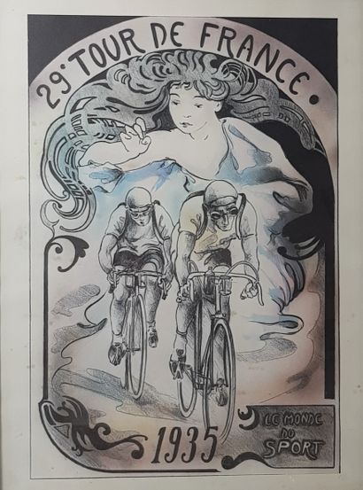 null Cyclisme. Tour de France. Affiche pour le 29è Tour de France, celui de 1935....