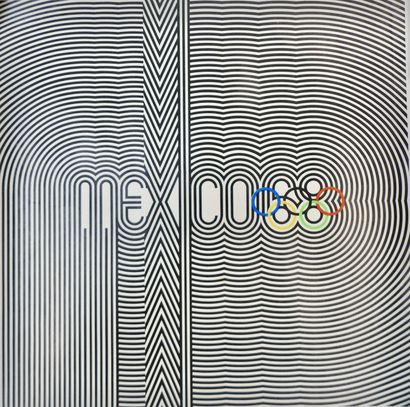 null JO. Mexico 1968. Exceptionnel ensemble de 4 affiches officielles : a) la bannière...