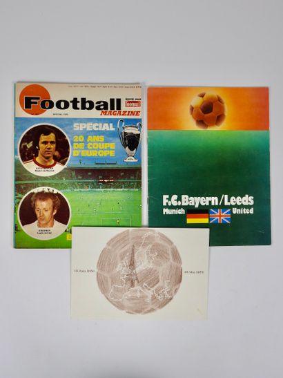 null Football. Bayern. Leeds. 20th anniversary. European Cup Final. 1975. Two pieces:...