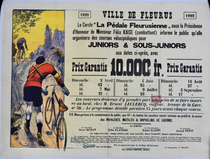 null Cycling. Poster. Fleurus. Belgium. Original canvas poster. In the city of Wallonia,...