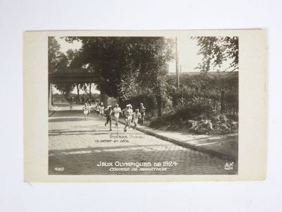 null Olympic Games. Paris 1924. Athletics. Marathon. Nice rare AN photo card, 430,...