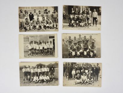 null Jeux Olympiques. Paris 1924. Football. Six cartes de la série AN numéro 100,...