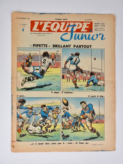 null Rugby. Puig-Aubert. Pipette. Ordner. Equipe Junior. Numéro 27 (29. 11. 1951)...