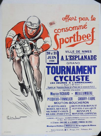 null Cyclisme. Nîmes. Ordner. Maurice Richard. Meulenberg. Pecqueux. Dopage. Affiche...