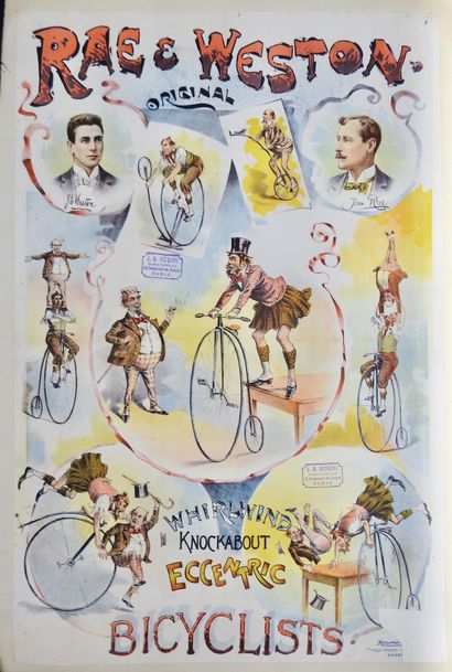 null Cycling. Poster. Big Bi. Circus. Original canvas poster. Jon Rae and JE. Weston...