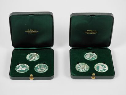 null Football. Euro 88. Germany. Six official medals in two cases with UEFA logo....
