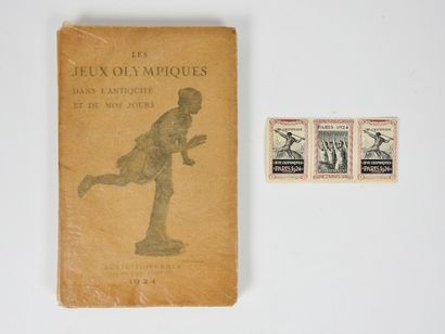 null OJ. Paris 1924. Two pieces: a) book "Les Jeux Olympiques dans l'Antiquité et...