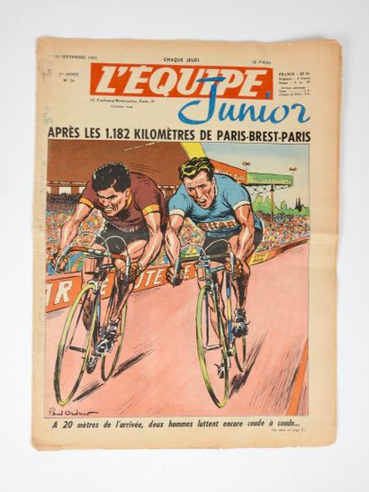 null Cycling. PAris-Brest 1951. Ordner. Equipe Junior. Number 16 of L'Equipe Junior,...