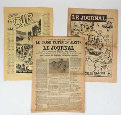 null Cycling. Tour de France. Six free programmes published by newspapers (A2 format)....